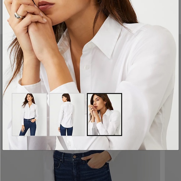 Beautiful Ann Taylor button down, The Perfect Shirt. Never worn, new with tags. - Picture 5 of 6